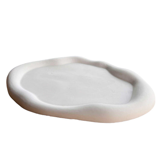 Tăviță în formă de nor din ceramică albă - Allumer